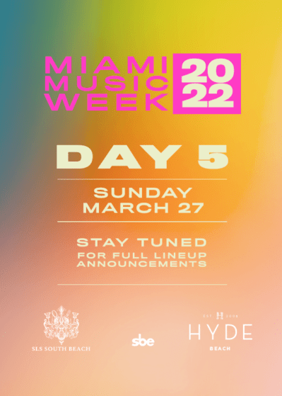 Hyde Beach Miami Music Week pool party